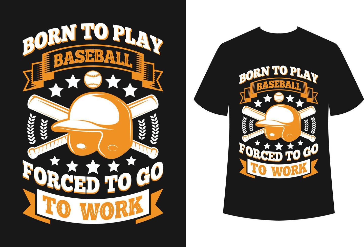 conception de t-shirt de base-ball vecteur