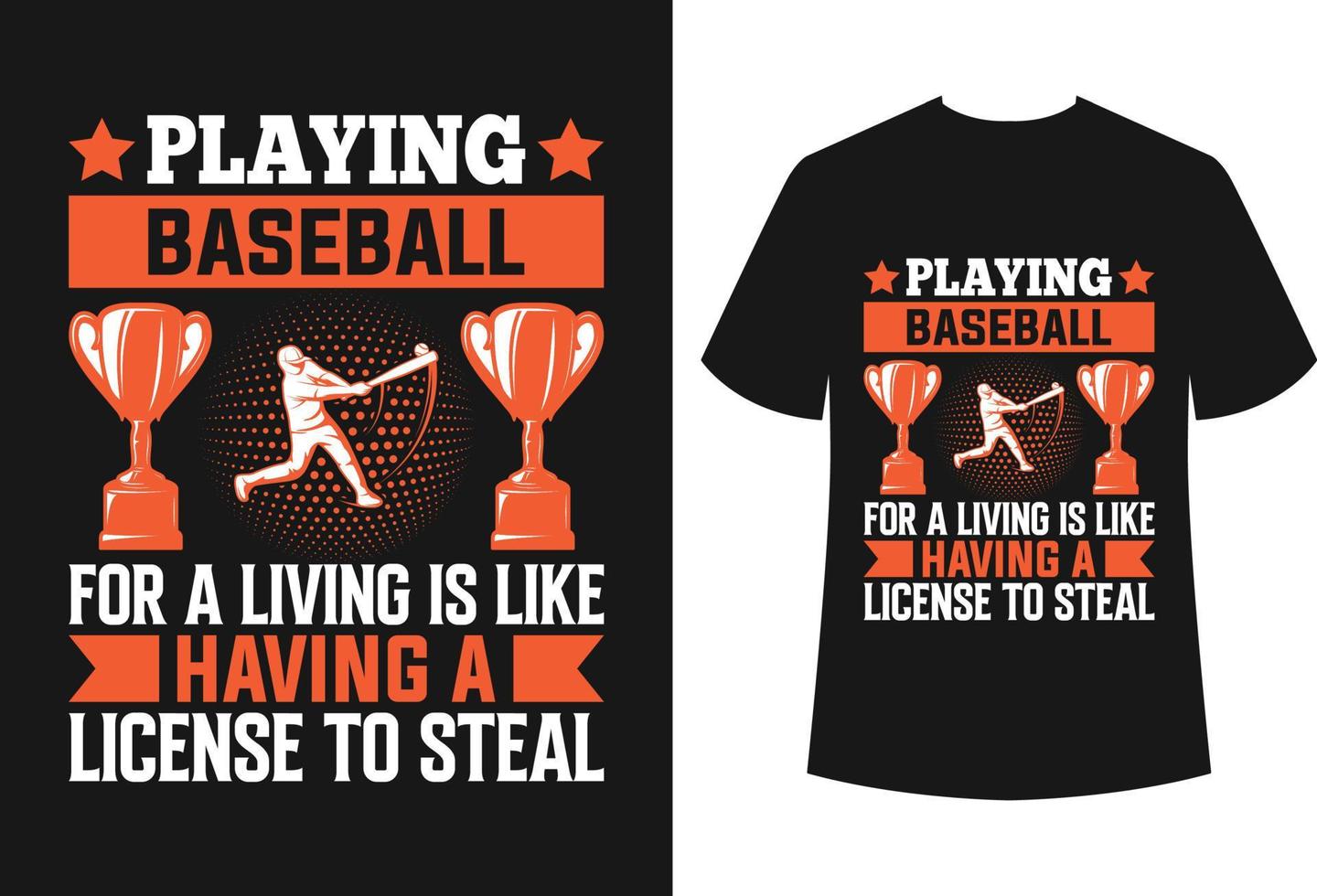 conception de t-shirt de base-ball vecteur