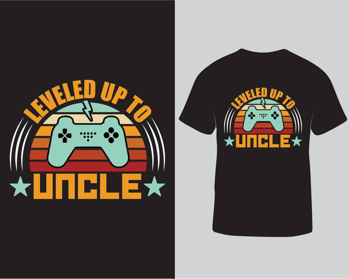 nivelé jusqu'à oncle vector t-shirt design pro téléchargement