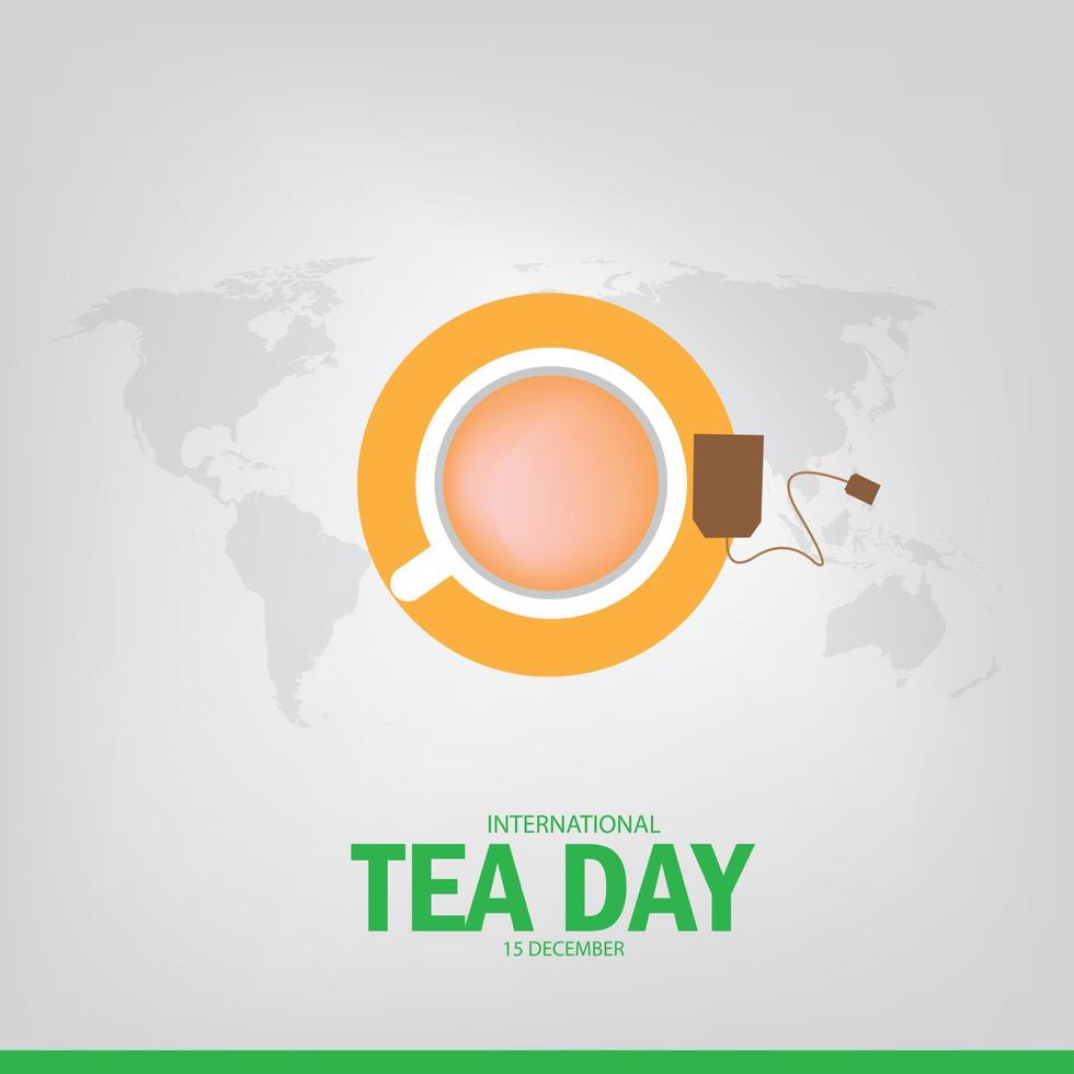 illustration vectorielle de la journée internationale du thé. conception simple et élégante vecteur