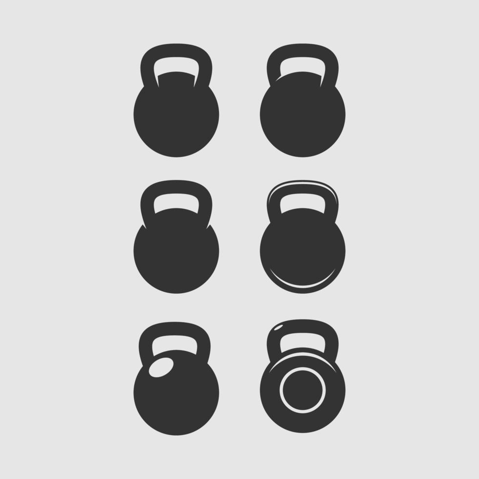 icône de kettlebell. sport, fitness, emblème d'étiquette de logo d'insigne de musculation. illustration vectorielle. vecteur