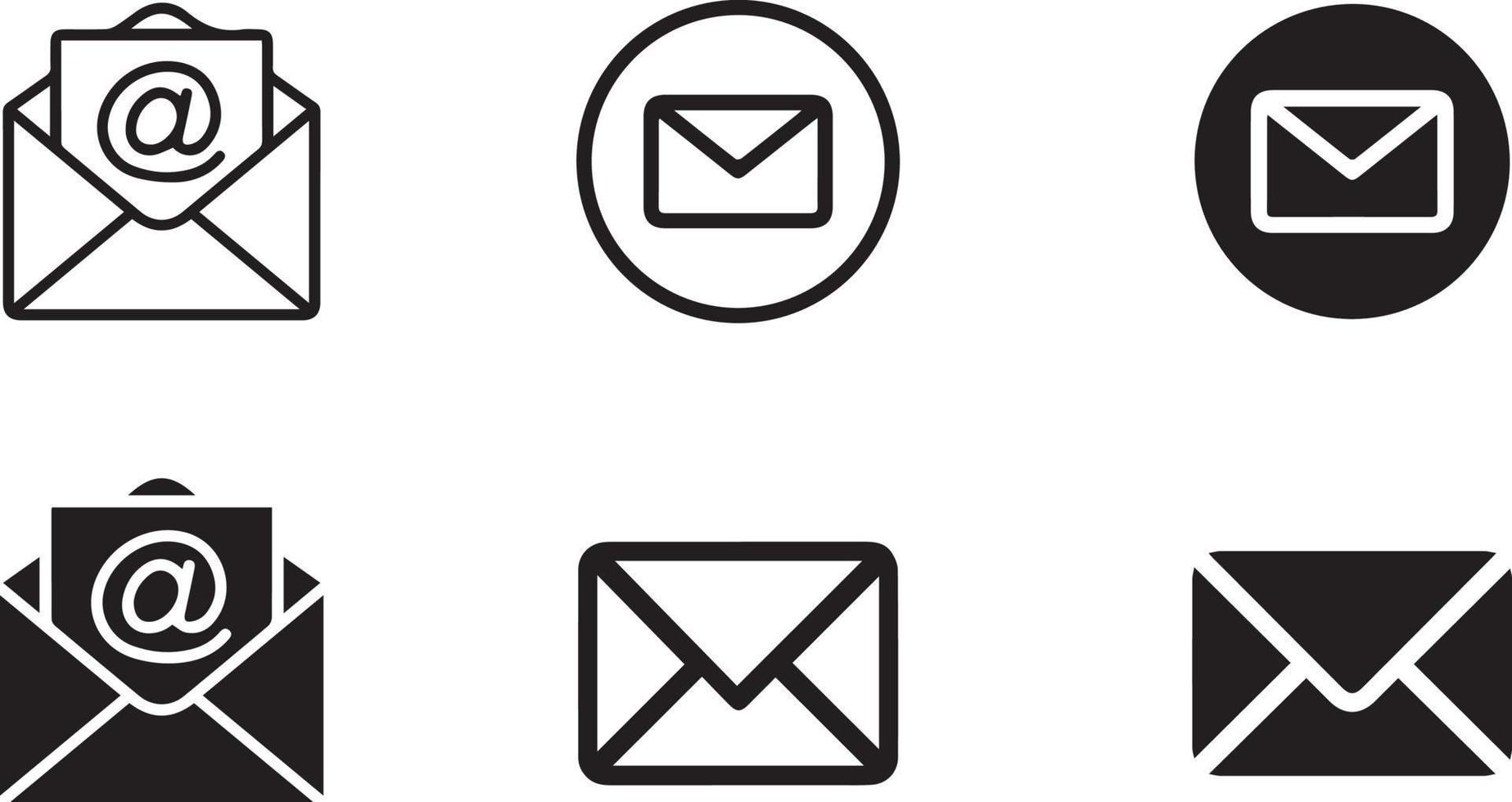 paquet d'icônes vectorielles de courrier vecteur