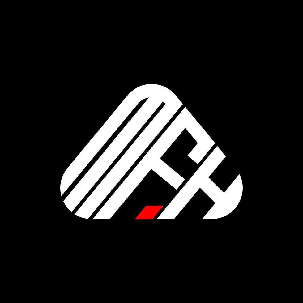 conception créative de logo de lettre mfh avec graphique vectoriel, logo simple et moderne de mfh. vecteur