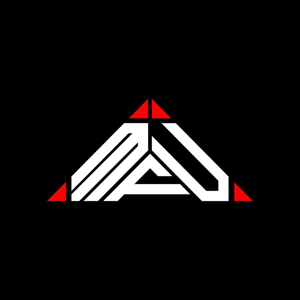 conception créative du logo de lettre mfu avec graphique vectoriel, logo mfu simple et moderne. vecteur