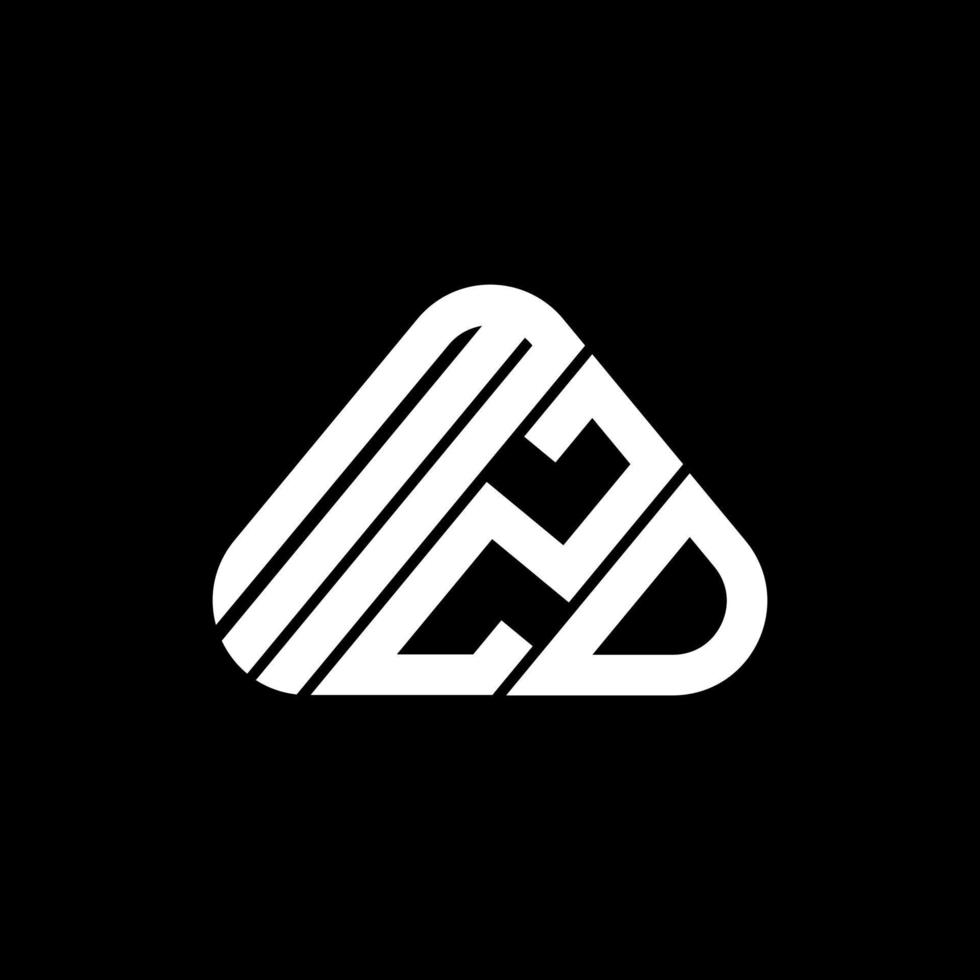 conception créative du logo de lettre mzd avec graphique vectoriel, logo mzd simple et moderne. vecteur