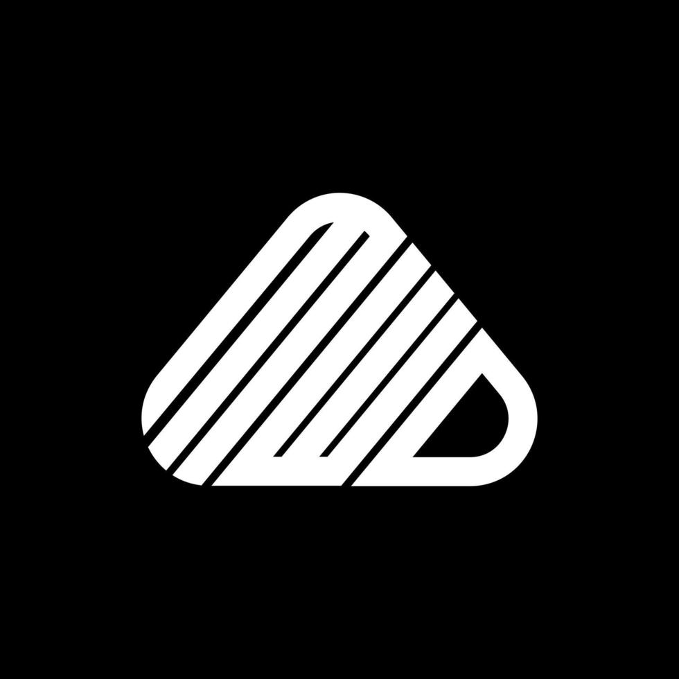 conception créative de logo de lettre mwd avec graphique vectoriel, logo simple et moderne de mwd. vecteur
