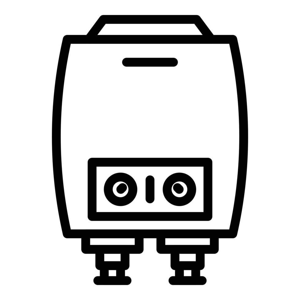vecteur de contour d'icône de chaudière à gaz de soupape. énergie chaude
