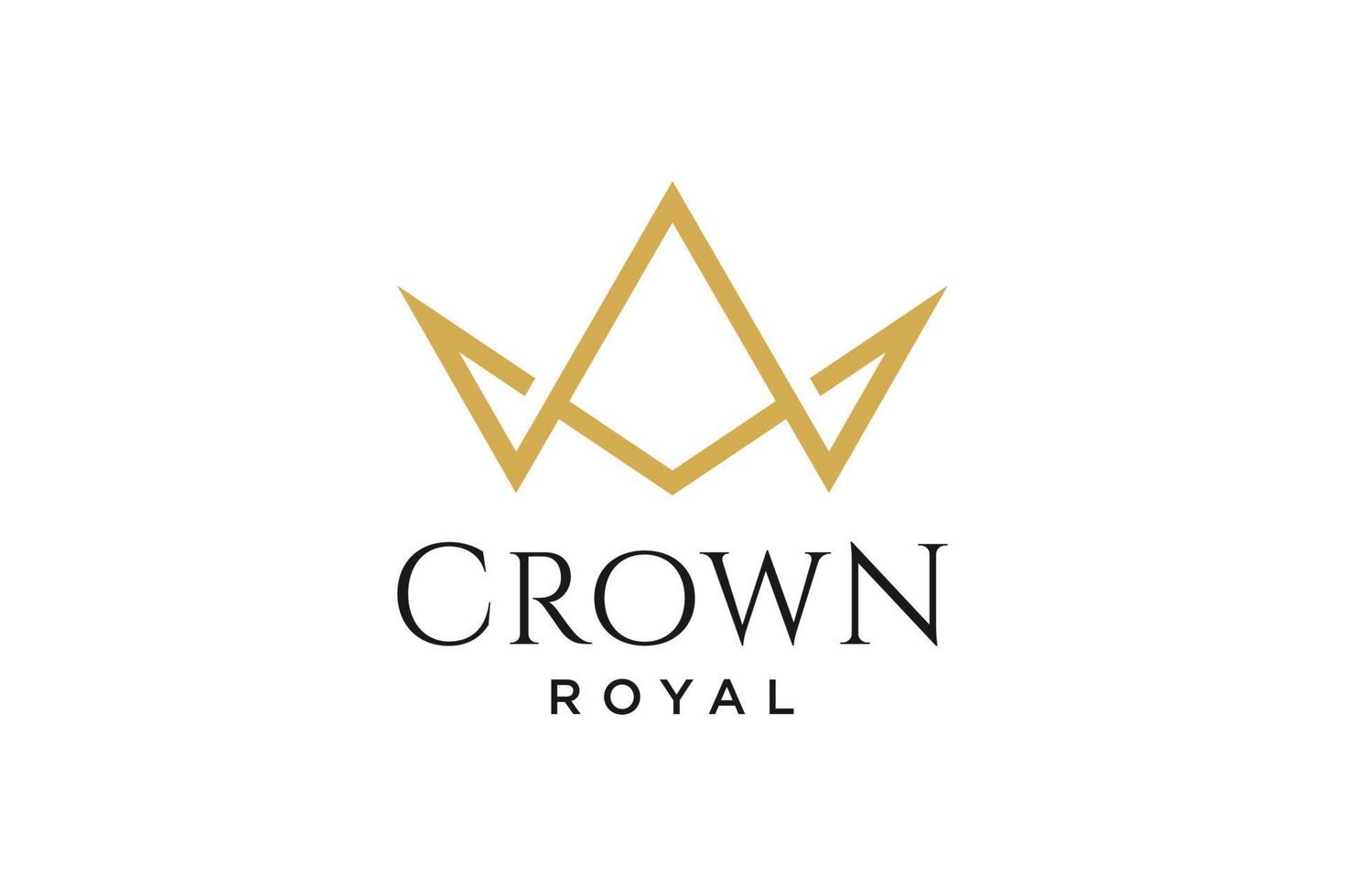 logo initial lettre w avec couronne symbole vecteur illustration design