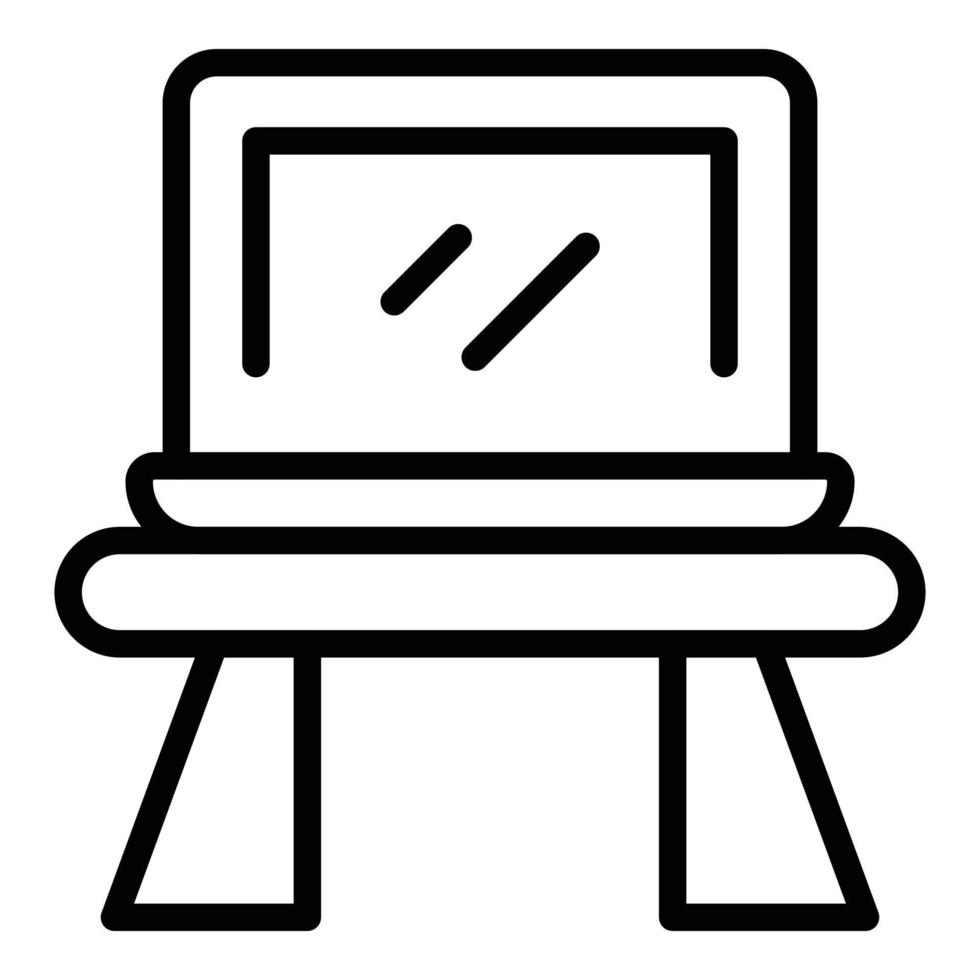 vecteur de contour d'icône de support d'ordinateur portable. ordinateur portable réglable