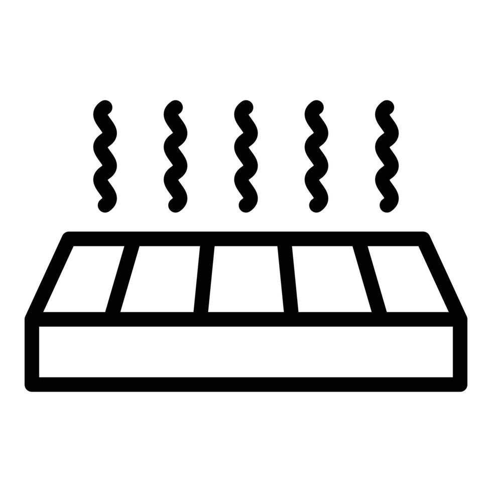 vecteur de contour d'icône de radiateur chaud. chauffage électrique