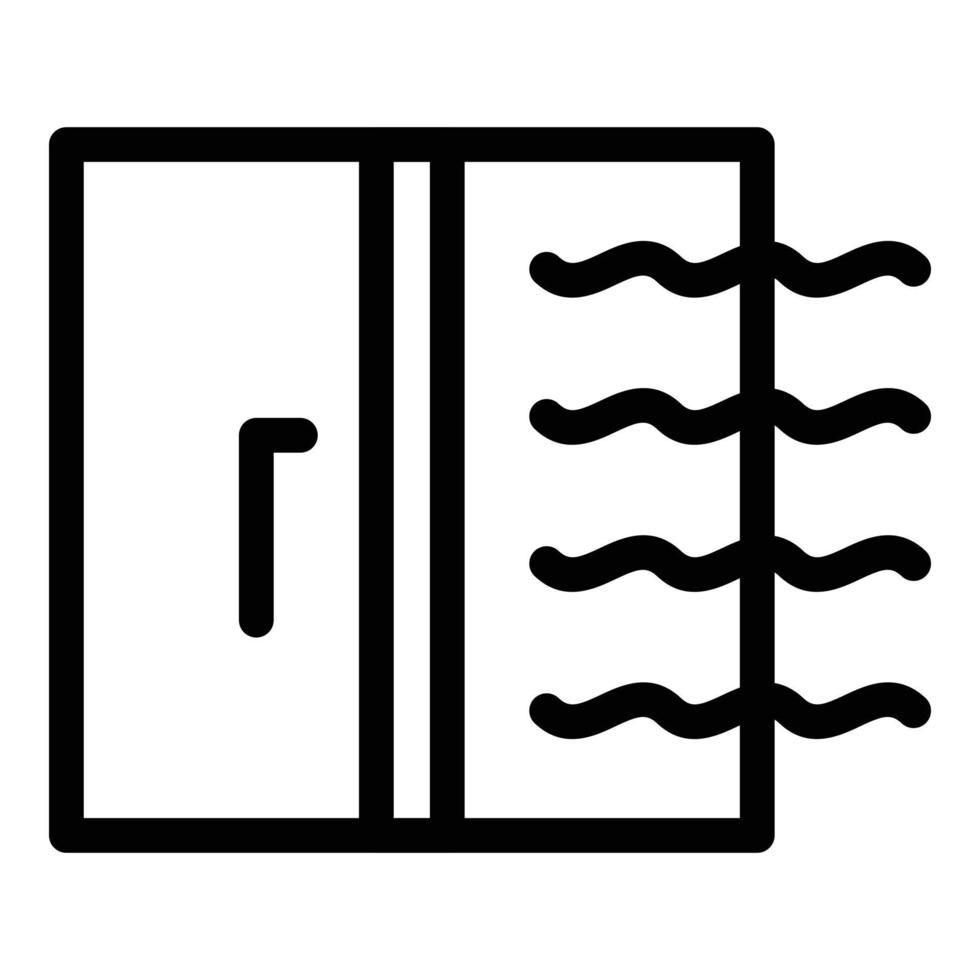 vecteur de contour d'icône de filtre à air de débit. nettoyer la poussière