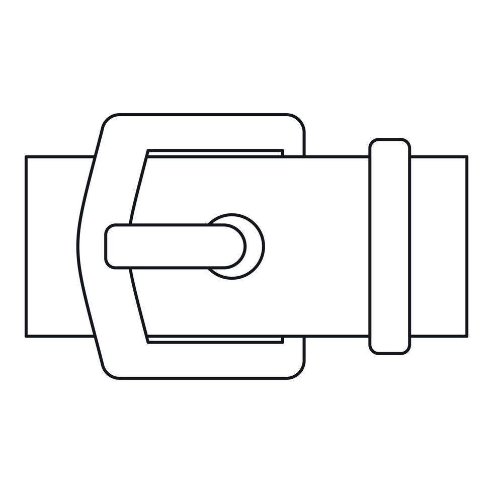 icône de ceinture à boucle, style de contour vecteur