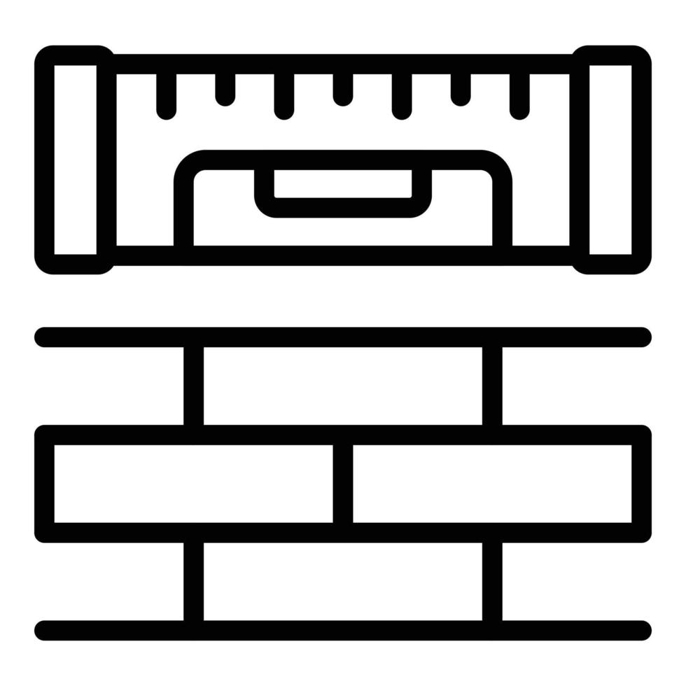 vecteur de contour d'icône de mur de brique de remodelage. conception de la maison