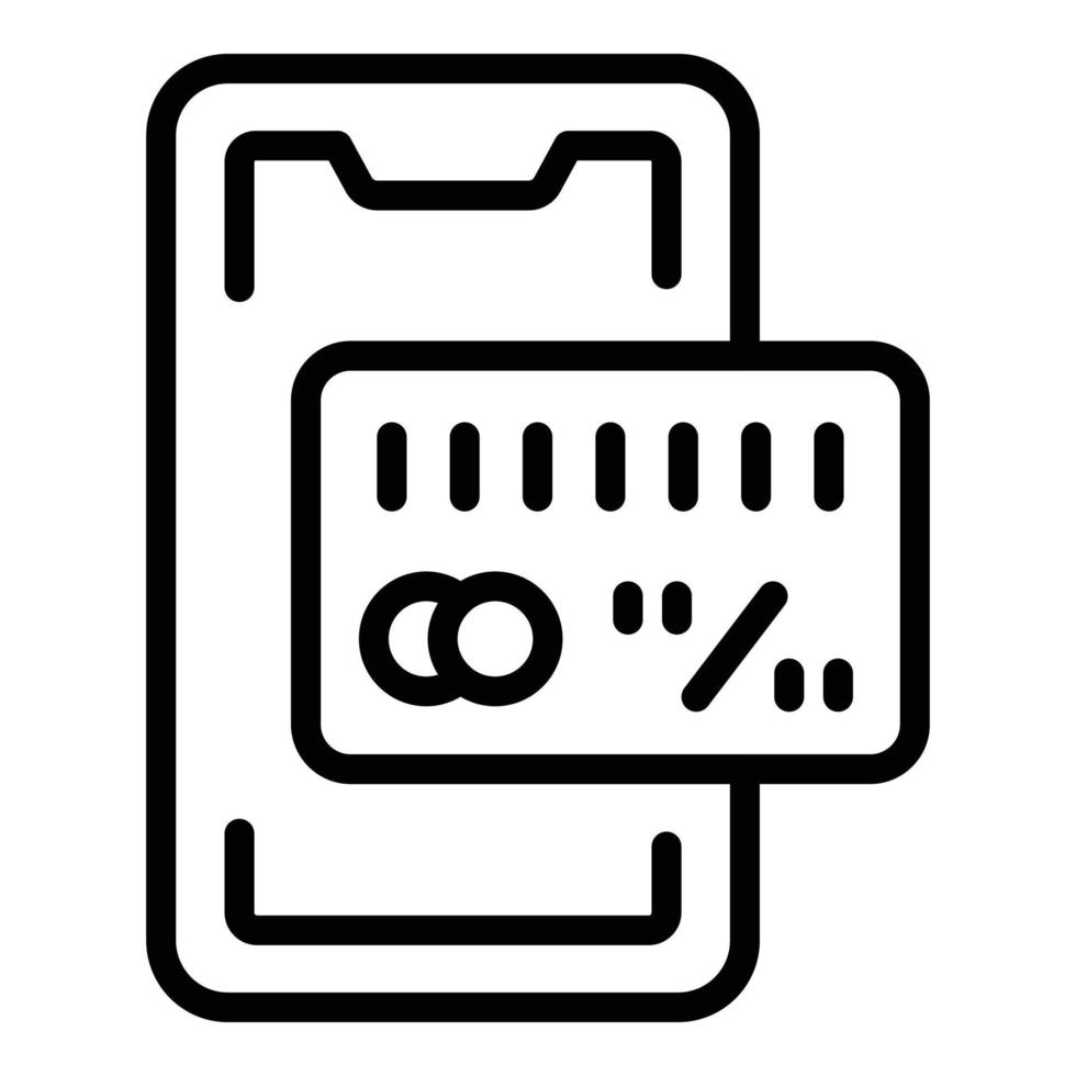vecteur de contour d'icône de livre de carte de crédit de smartphone. film