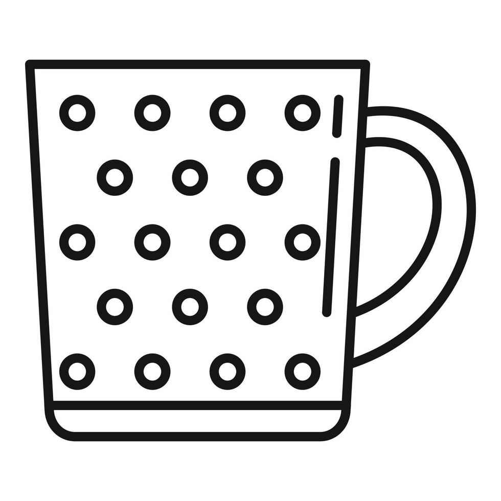 vecteur de contour d'icône de tasse à expresso. tasse à café