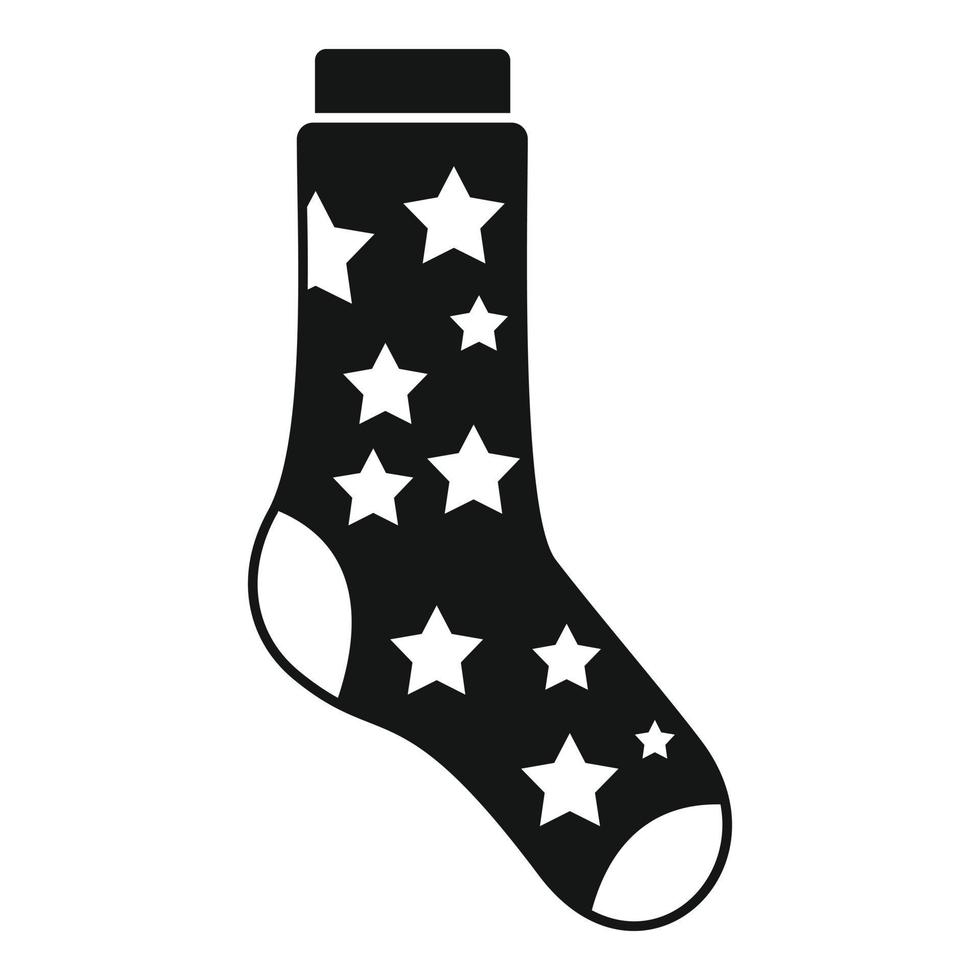 vecteur simple d'icône de chaussette d'étoiles de ciel. chaussette de mode