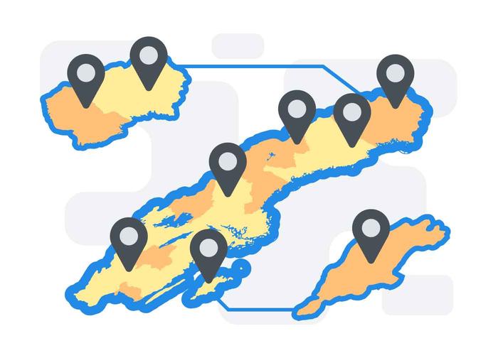 Des vecteurs de carte exclusifs de la Suède vecteur