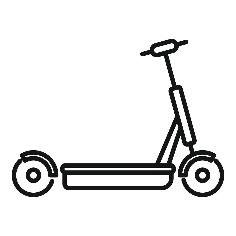 vecteur de contour d'icône de scooter ebike. coup de vélo