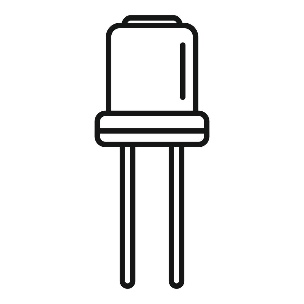 vecteur de contour d'icône de résistance d'électricité. circuit électrique