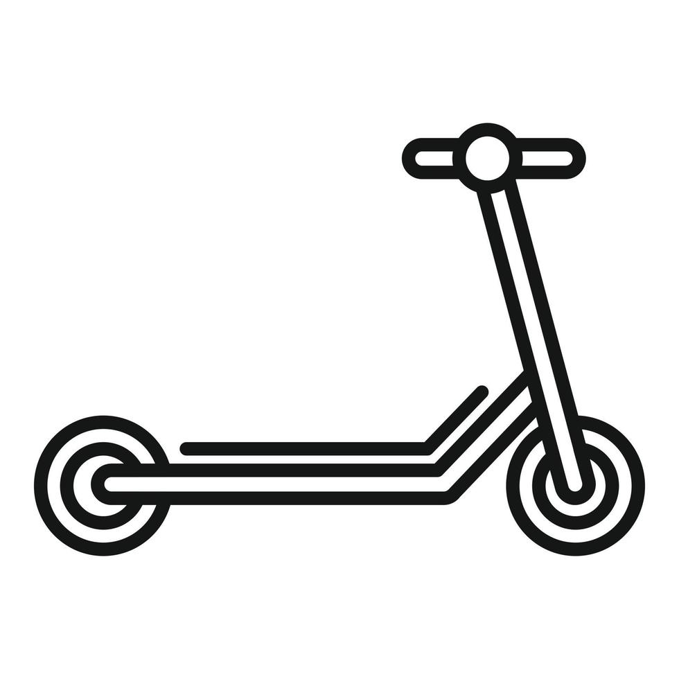 vecteur de contour d'icône de scooter électrique de magasin. vélo trotinette