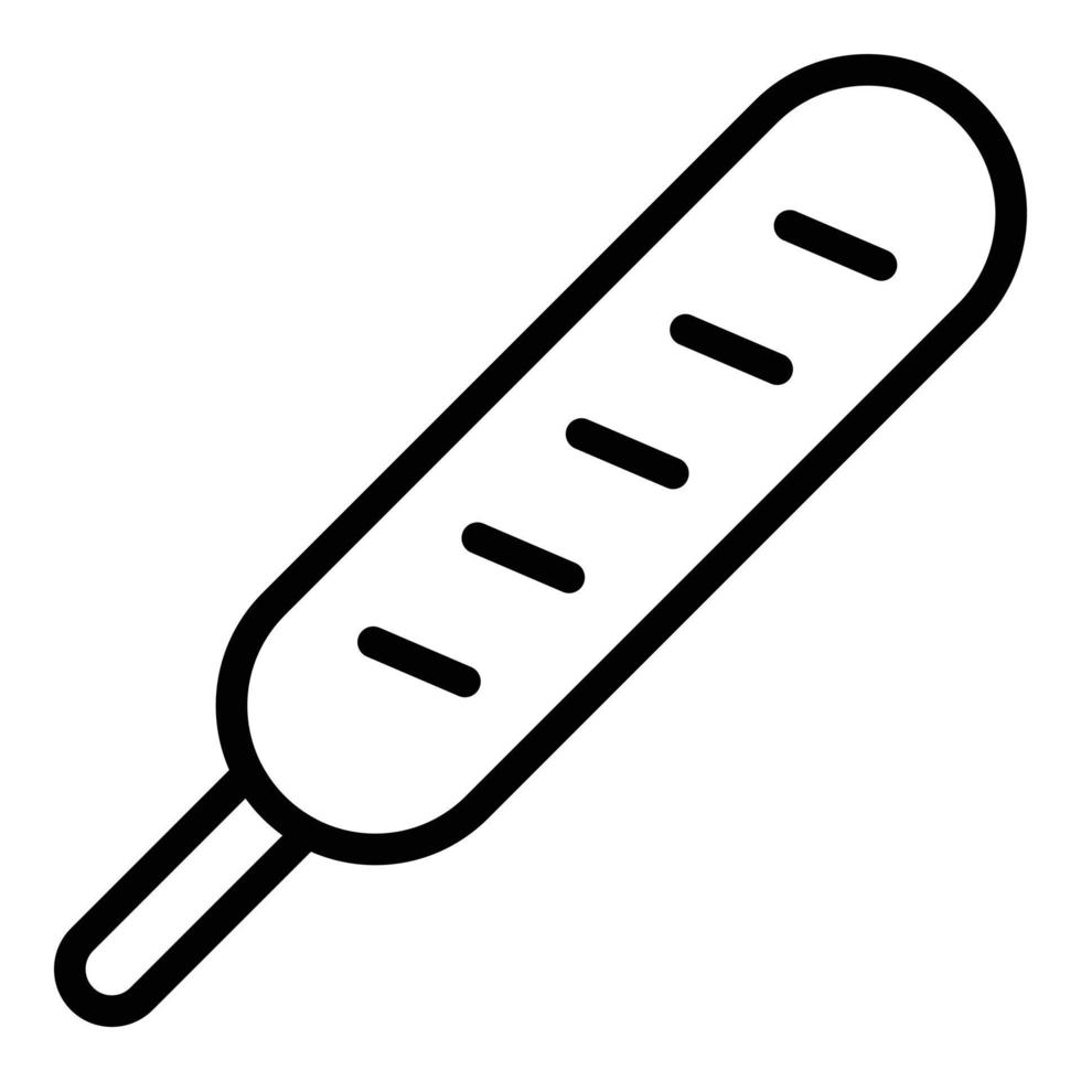 vecteur de contour d'icône de repas de chien de maïs. nourriture chaude