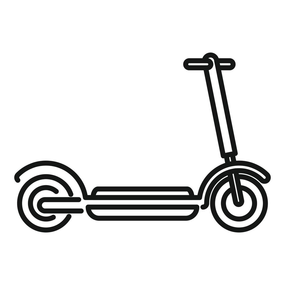 monter le vecteur de contour d'icône de scooter électrique. coup de vélo