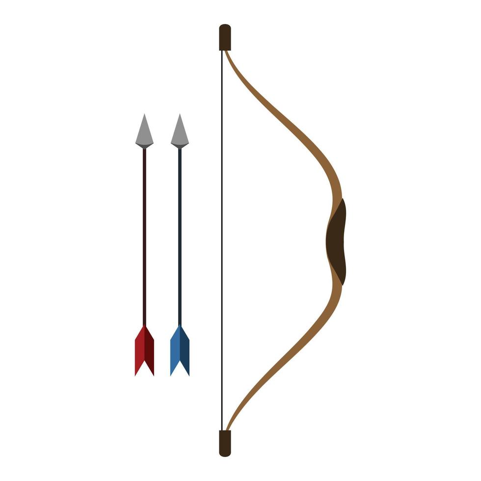 vecteur de dessin animé d'icône d'arc de chasse. matériel de chasse