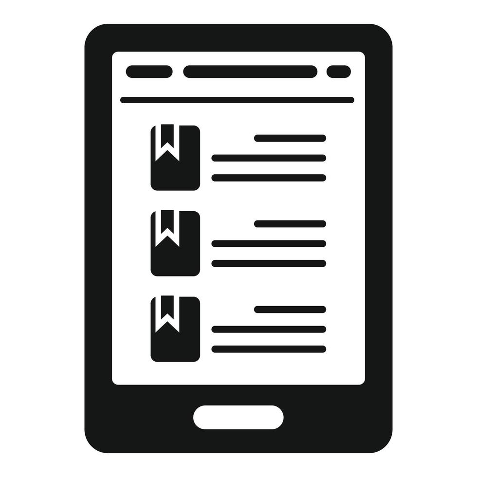 vecteur simple d'icône d'information d'ebook. livre numérique