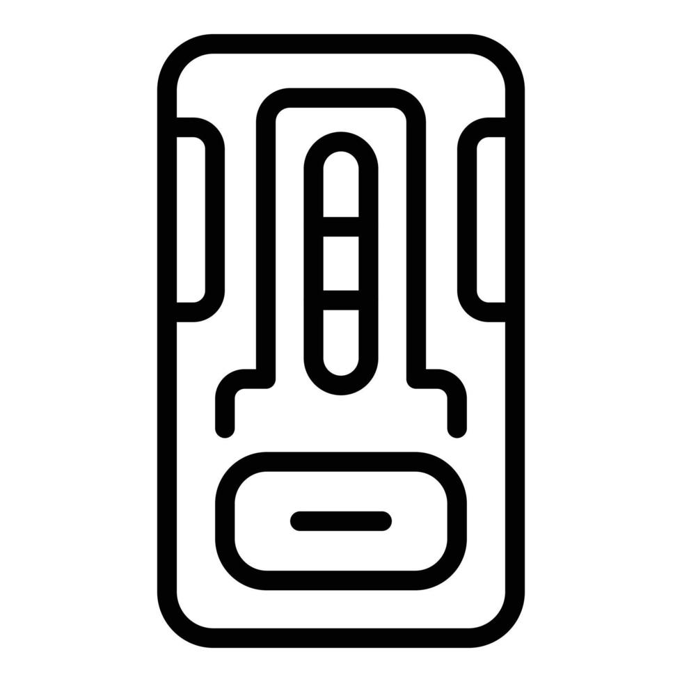 vecteur de contour d'icône de test de laboratoire. pcr santé