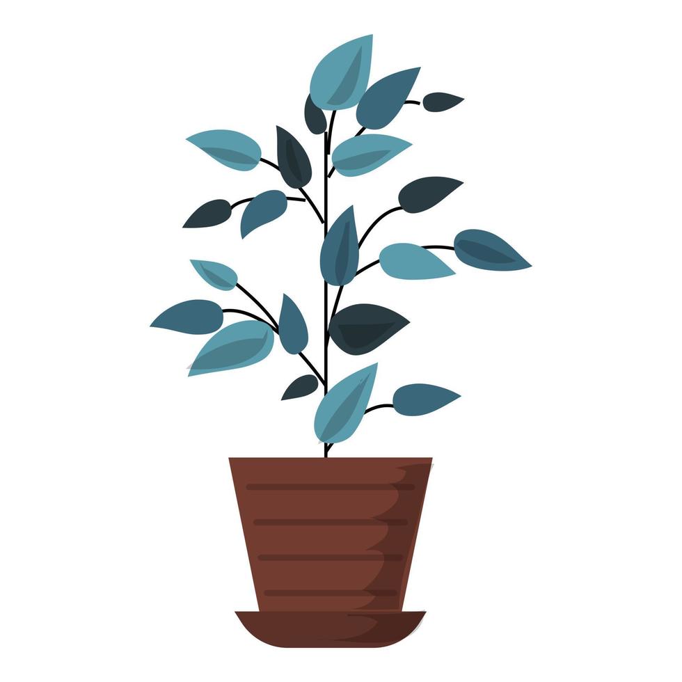 vecteur de dessin animé d'icône de plante d'intérieur. arbre vert