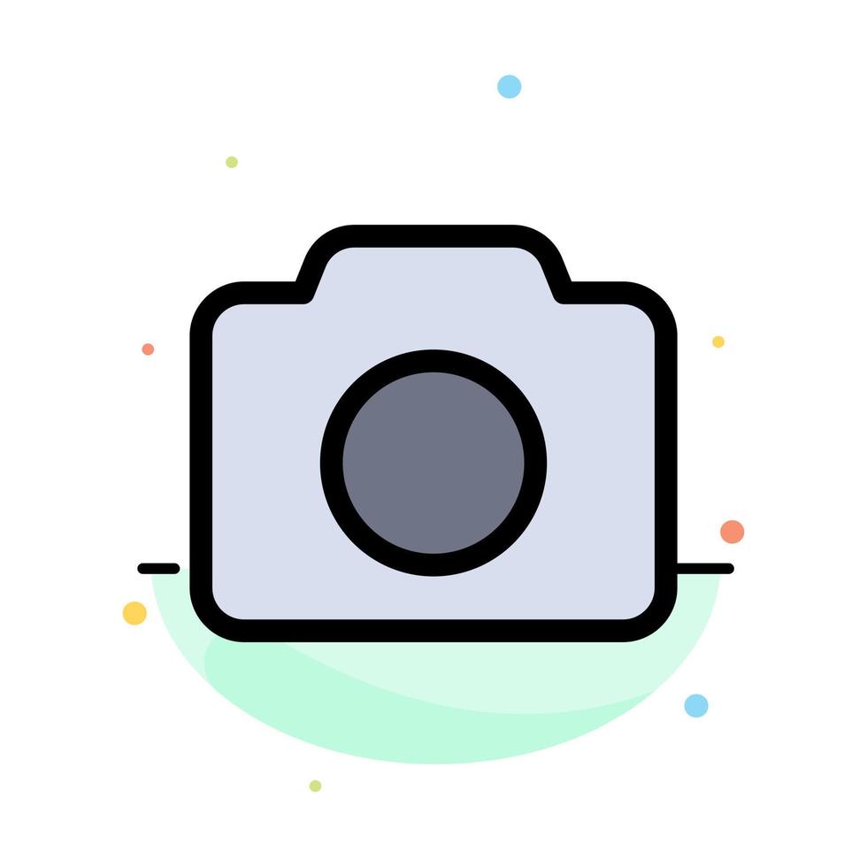 modèle d'icône de couleur plate abstraite de l'interface utilisateur de base de l'image de la caméra vecteur
