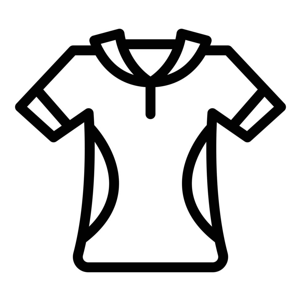 vecteur de contour d'icône de chemise de polo de jockey. derby de chevaux de course