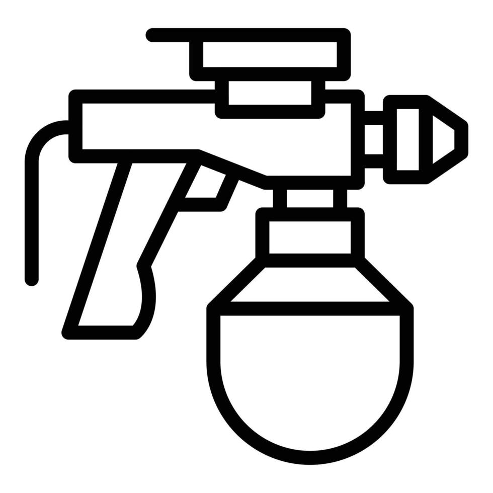 vecteur de contour d'icône de pulvérisateur de revêtement. pistolet à peinture