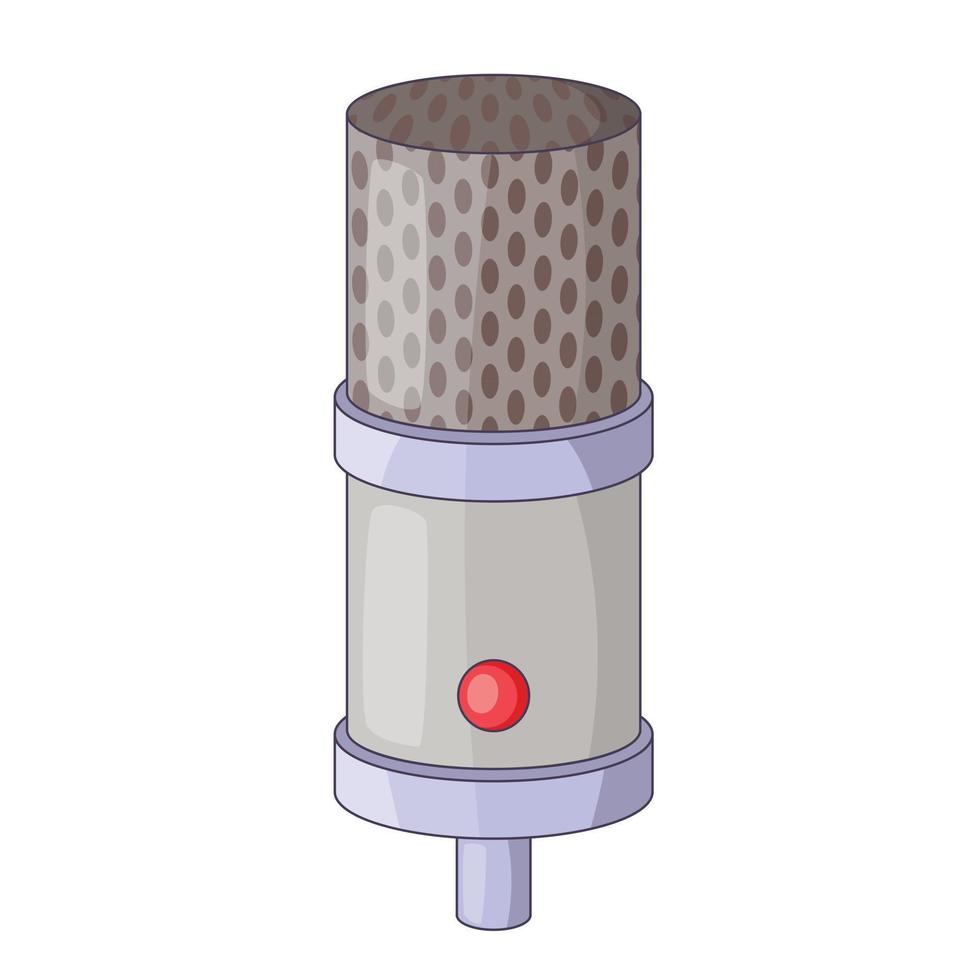 icône de microphone de studio, style cartoon vecteur