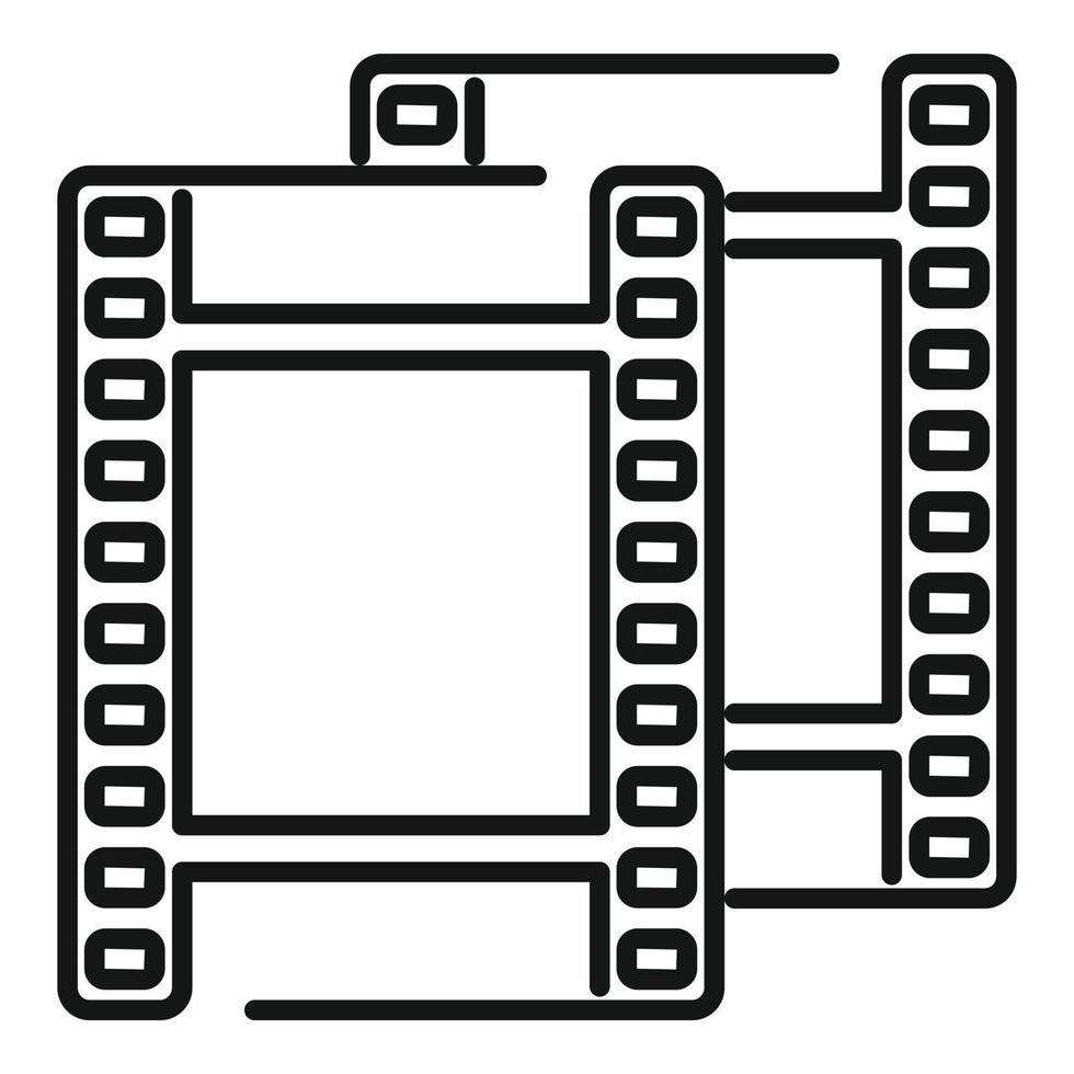 vecteur de contour d'icône de film de film. caméra vidéo