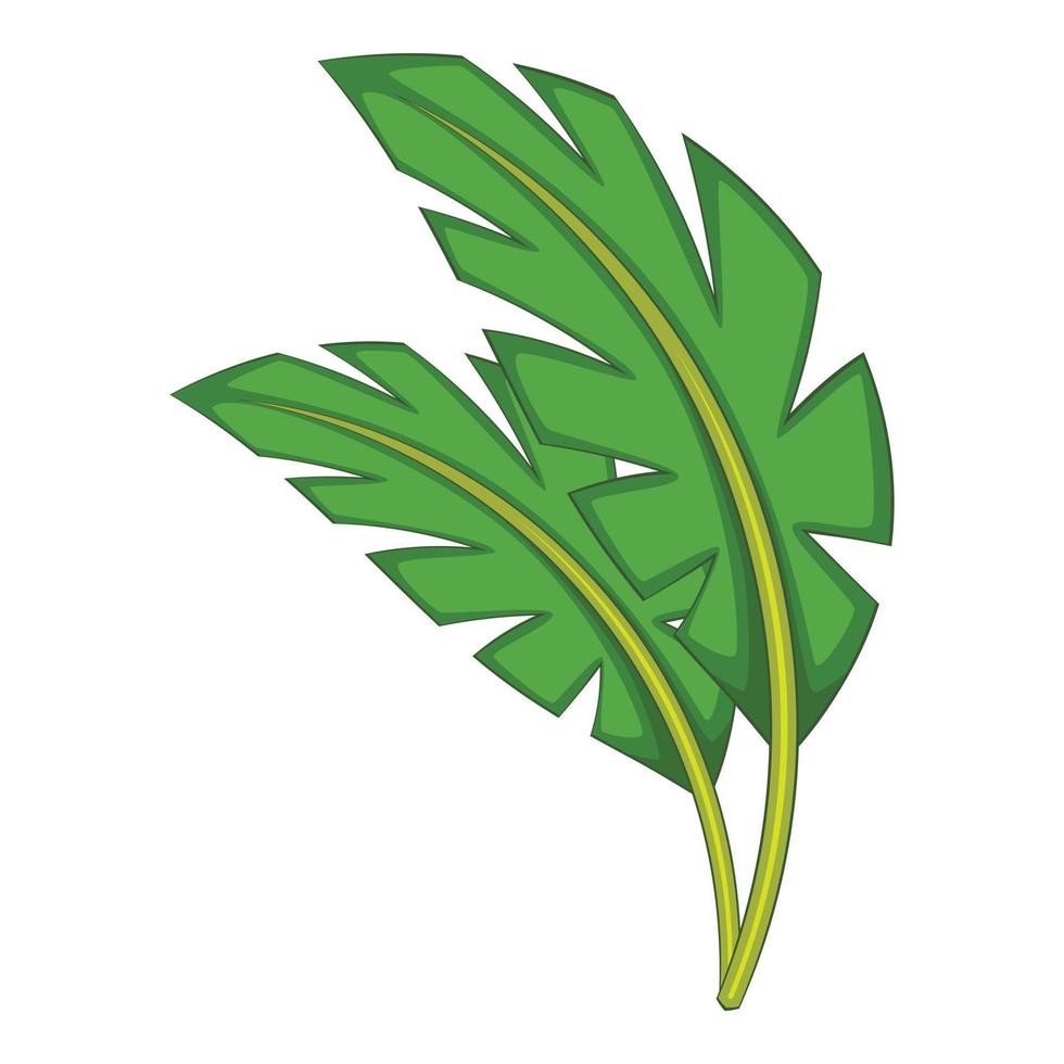 icône de feuilles vertes, style cartoon vecteur