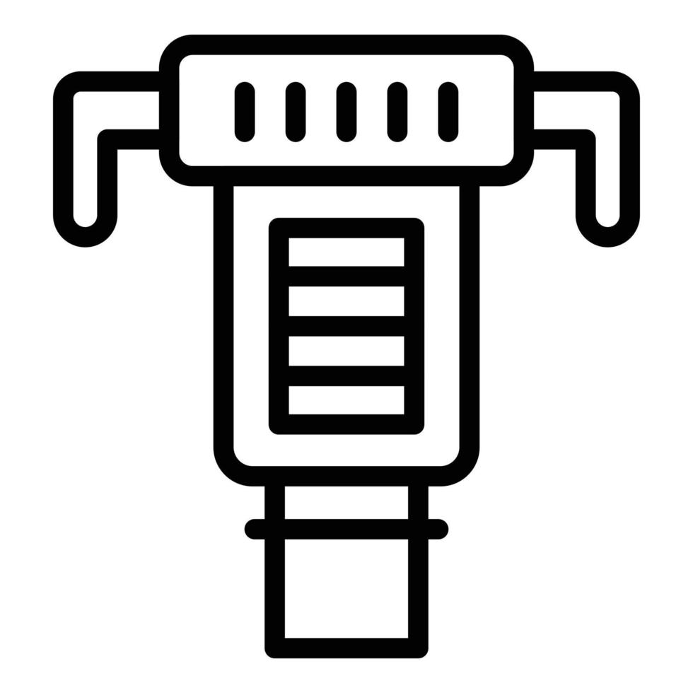 vecteur de contour d'icône d'équipement de gym. exercice d'entraînement