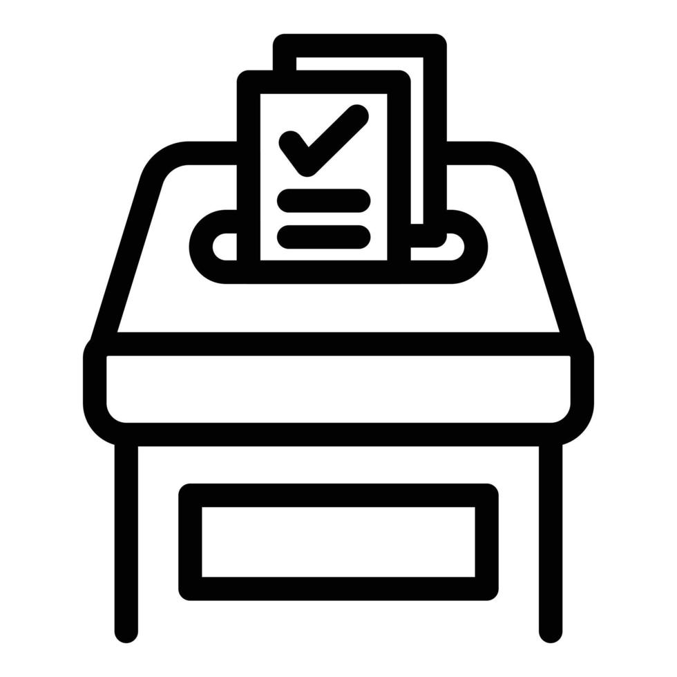 vecteur de contour d'icône d'urne. vote élection