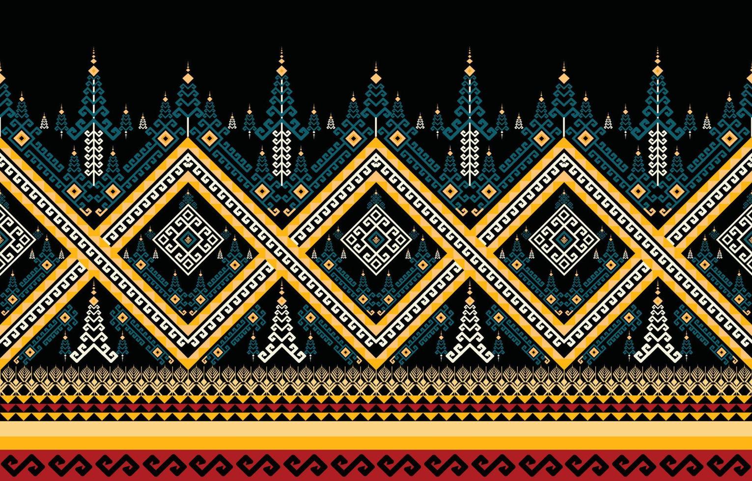 motif ikat géométrique ethnique abstrait. textile à motif aztèque mexicain oriental afro-américain et éléments vectoriels à motif bohème. conçu pour l'arrière-plan, le papier peint, l'impression .vector motif ikat. vecteur