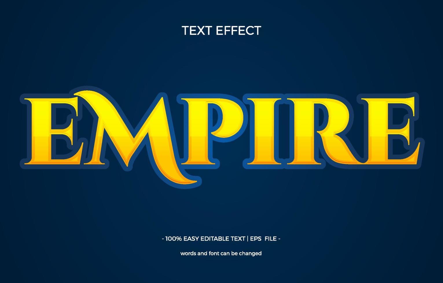 panneau de style graphique à effet de texte empire vecteur