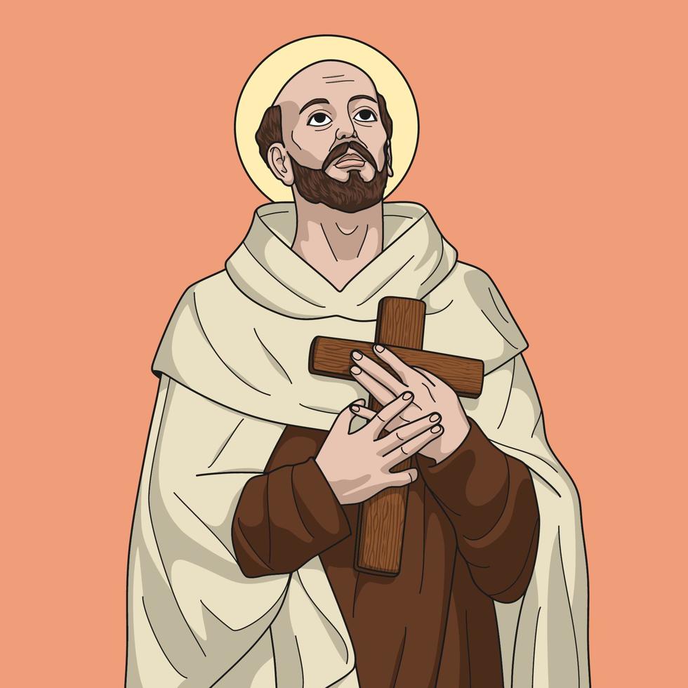 saint jean de la croix illustration vectorielle colorée vecteur