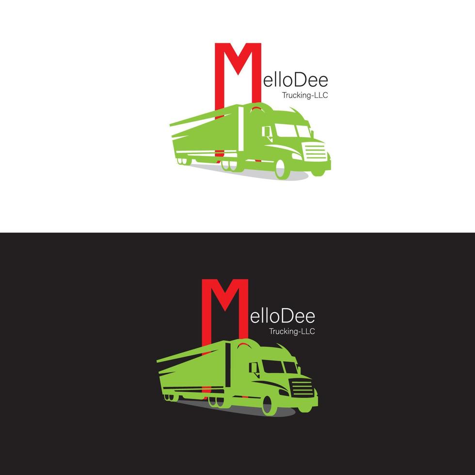 création de logo de service de camion vecteur