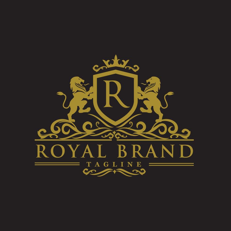 logo héraldique du lion royal vecteur