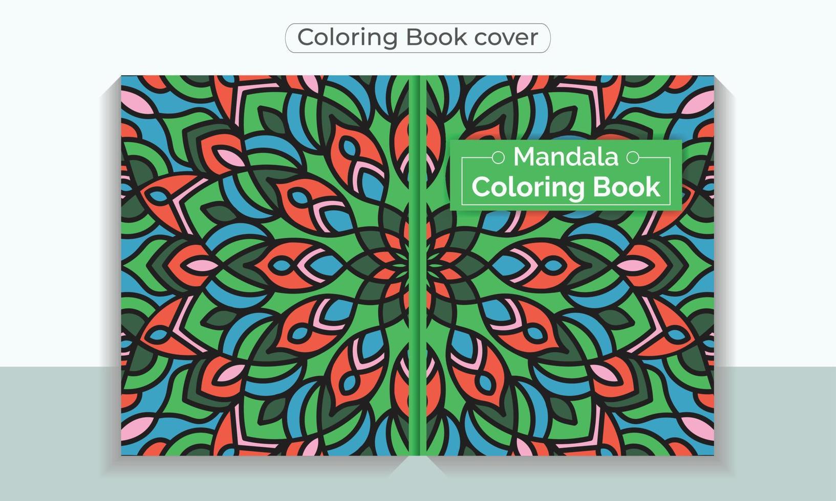 couverture de livre de coloriage pour adultes et prêt à imprimer vecteur