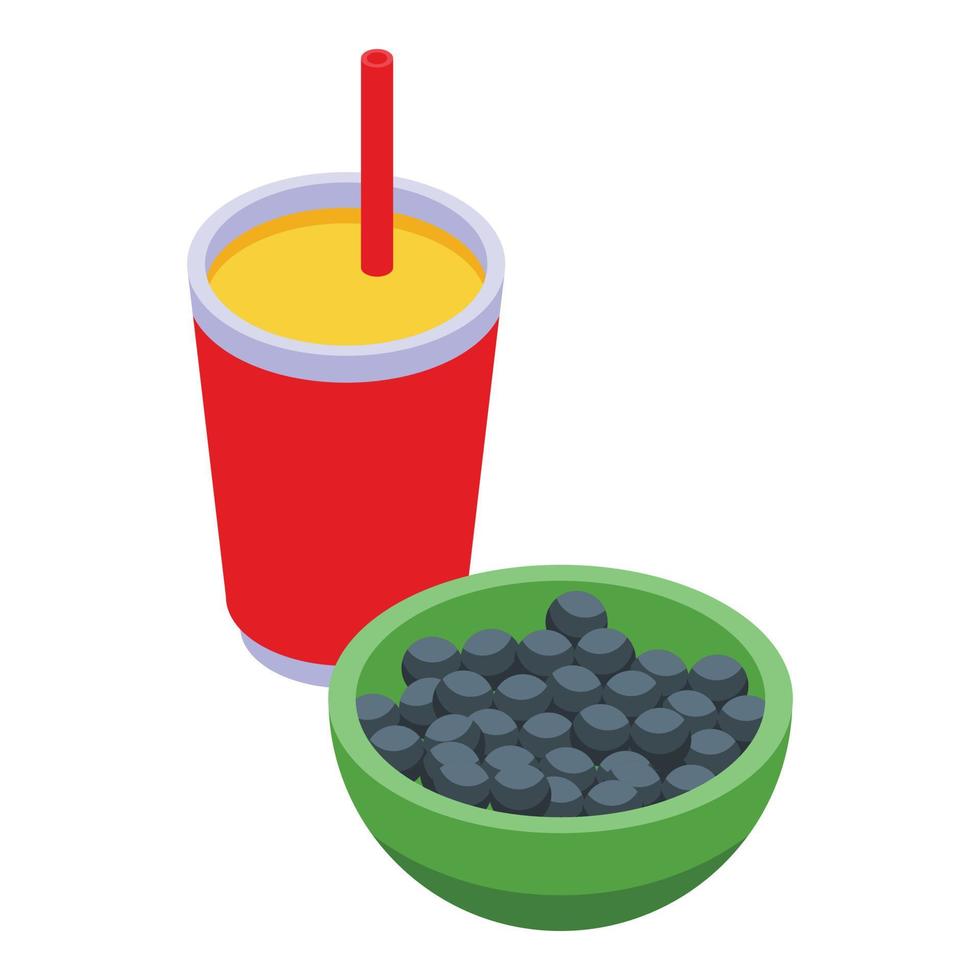 vecteur isométrique d'icône de pique-nique de fruits de jus. nourriture d'été