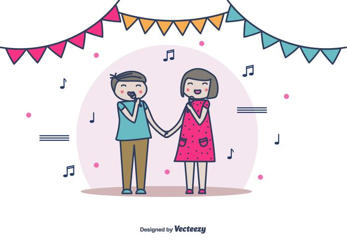 Vector de chant couple