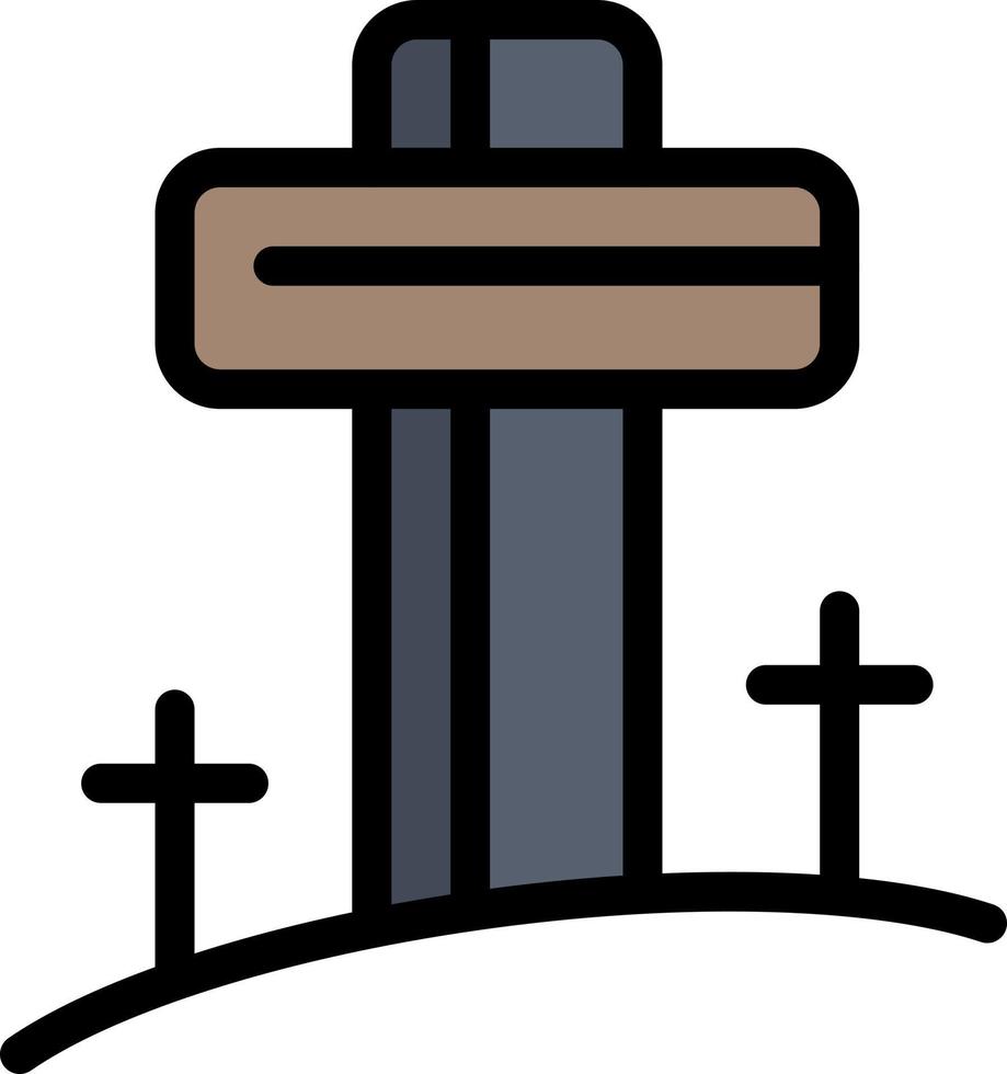 célébration croix chrétienne icône de couleur plate icône vecteur modèle de bannière