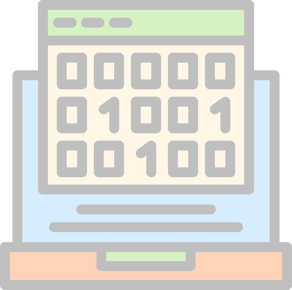 conception d'icône de vecteur de code binaire