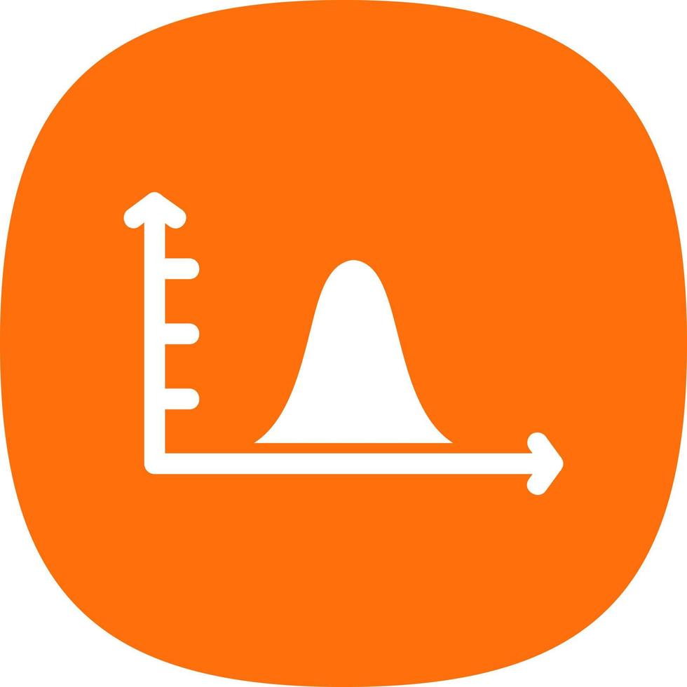 courbe en cloche sur la conception d'icône de vecteur graphique