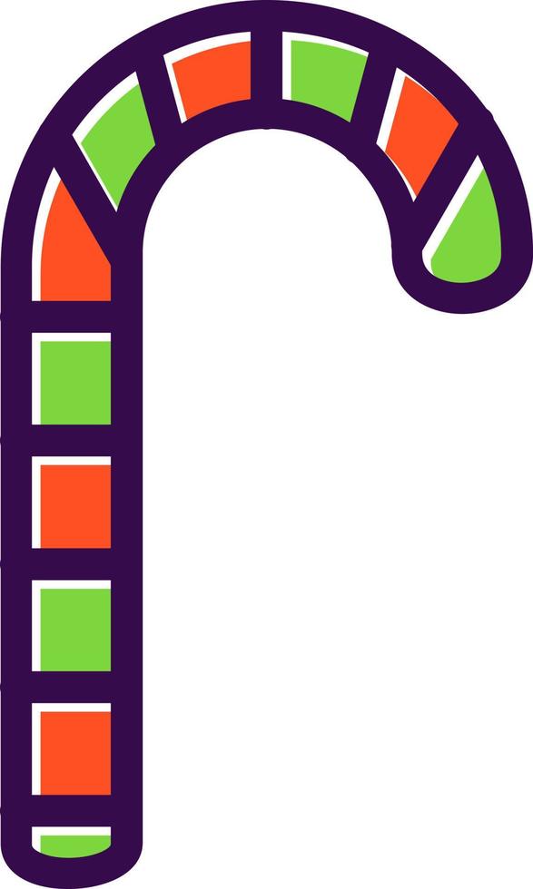 conception d'icône de vecteur de canne en bonbon